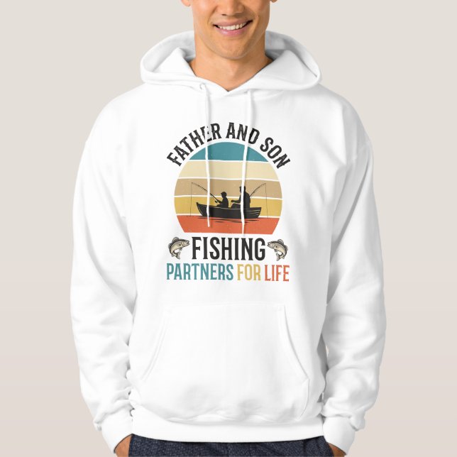 Pappa och son Fiskarpartner för livets design_1 Hoodie (Framsida)