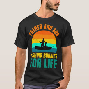 Pappa och son fiskekompisar för livet t shirt