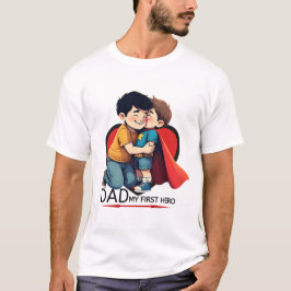 Pappa och Son Hug T-Shirt Heartwarming Fars dag