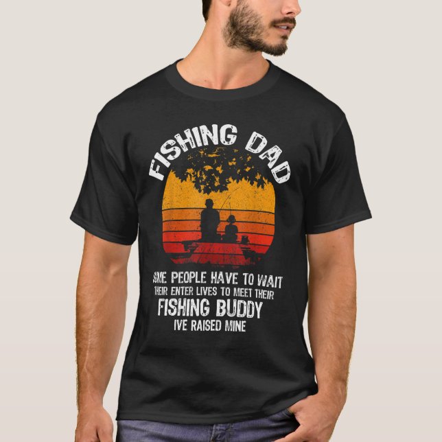 Pappa och Son Matching Fisher Pappa Far Day T-Shir T Shirt (Framsida)