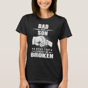 Pappa och son Obrytbara skuldebrev, knapp pappa Pa T Shirt