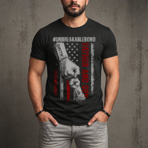 Pappa och son outbrutet band Fars dag-presenter T Shirt
