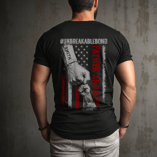 Pappa och son outbrutet band Fars dag-presenter T Shirt