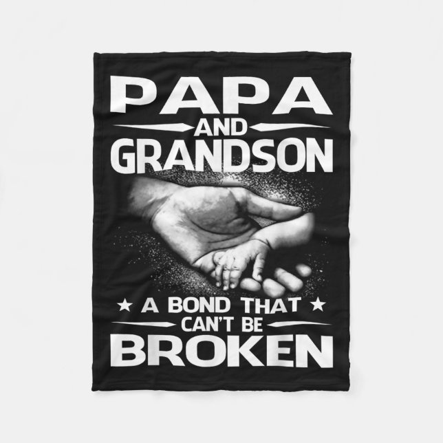 Pappa och sonson en obruten bindning  fleecefilt (Framsidan)