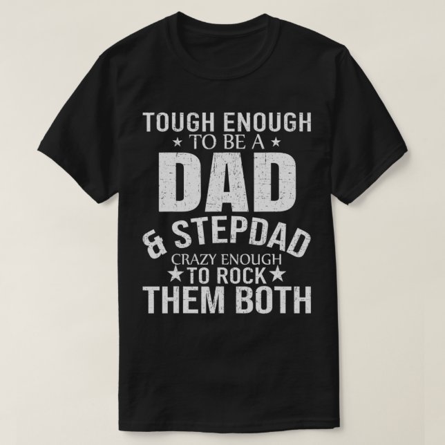 Pappa och Stepdad Fars dag stepdad step pappa T Shirt (Design framsida)
