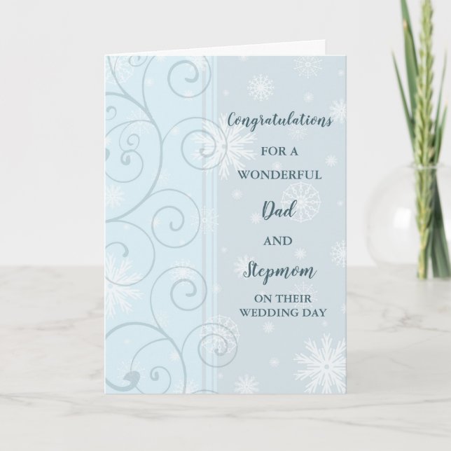 Pappa och Stepmamma Bröllopsdag Grattisar Kort (Framsida)