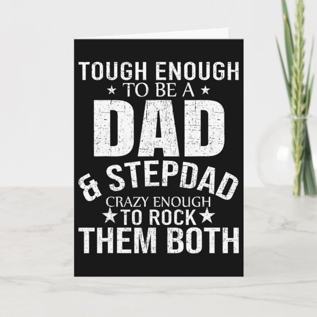 Pappa och styvpappa fars dag styvpappa styvpappa  kort (Framsida)