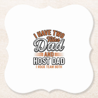 Pappa och Värd Pappa Vintage Gravyr Citat Design_1 Underlägg Papper
