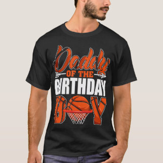 Pappa of Birthday Boy Basketball Matching Family P T Shirt