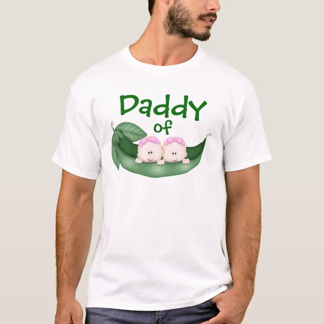 Pappa of Twin Girls T-shirt (Framsida)