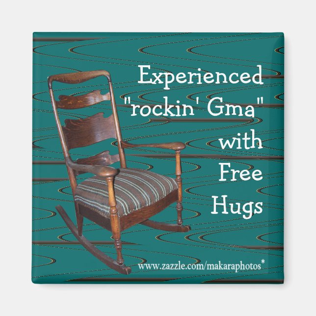 Pappa Ol Rocker Magnet-Custze any tillfälle Magnet (Framsidan)