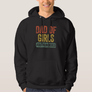Pappa om flickor som är omnumrerade från Fars dag Hoodie