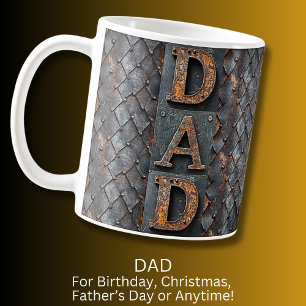 Pappa om Rusted Metall, Fars dag, födelsedagsprese Kaffemugg