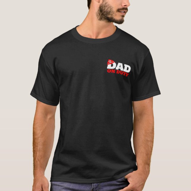 Pappa om tjänsten Firefighter Party Shirt T (Framsida)
