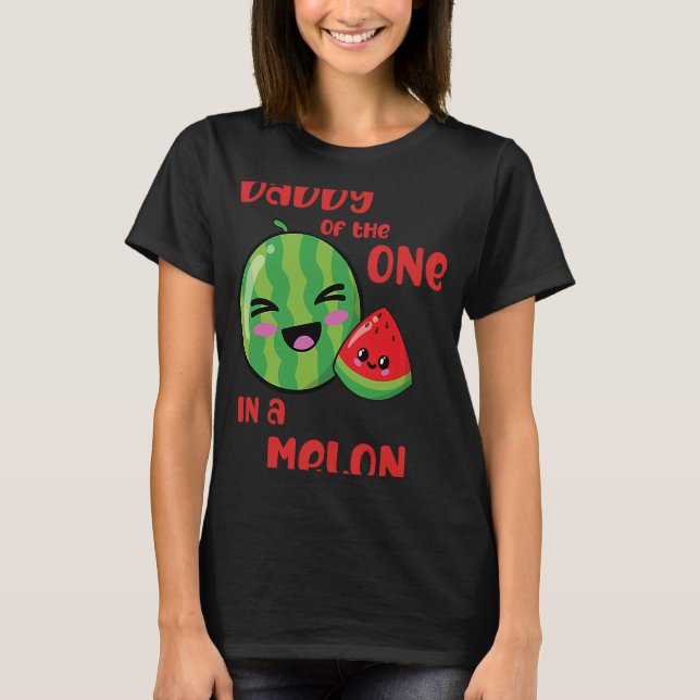 Pappa One i Melon Birthday Watermelon Theme Boy T Shirt (Framsida)