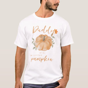Pappa Orange Little Pumpkin Fall Baby Shower T Shirt