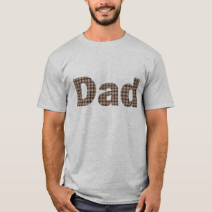 Pappa Ord i Rustic Burlap Weave Mönster T-Shirt