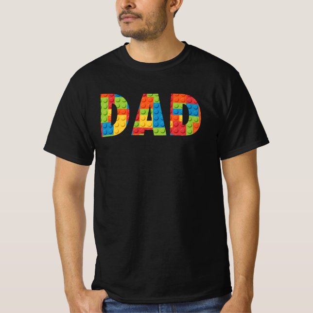 Pappa Öronviloläge Bygg Upprepa Byggnad Brickor  T Shirt (Framsida)