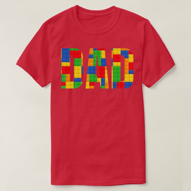Pappa överordnad grundbyggaren Byggnad block Se T Shirt (Design framsida)