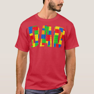 Pappa överordnad grundbyggaren Byggnad block Se T Shirt