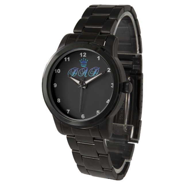 PAPPA Oversiderad Black Bracelet Watch Armbandsur (Vinklad)