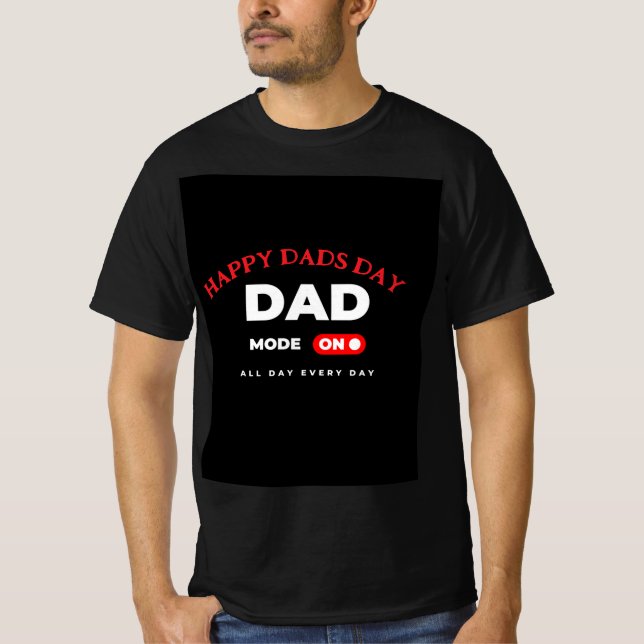 PAPPA PÅ Anpassningsbar Pappor Dagen T Shirt (Framsida)