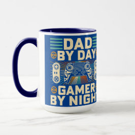 Pappa på dag, gamer på natt mugg