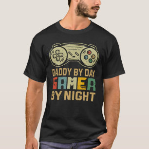 Pappa på dag Gamer på natt Roliga Pappa skämt Gami T Shirt