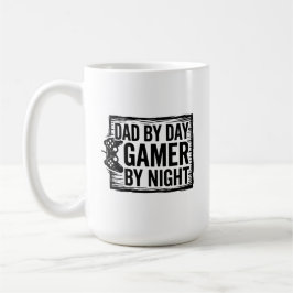 Pappa på dagen Gamer på natten T-Shirt - Rollig Ga Kaffemugg