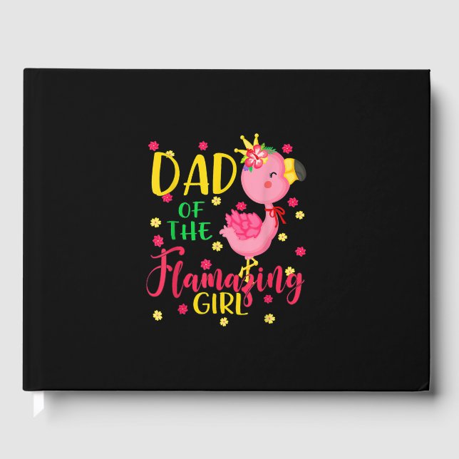 Pappa på födelsedagen för Flamazing Girl Cute Flam Gästböcker (Framsida)