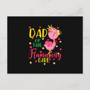 Pappa på födelsedagen för Flamazing Girl Cute Flam Meddelande Vykort