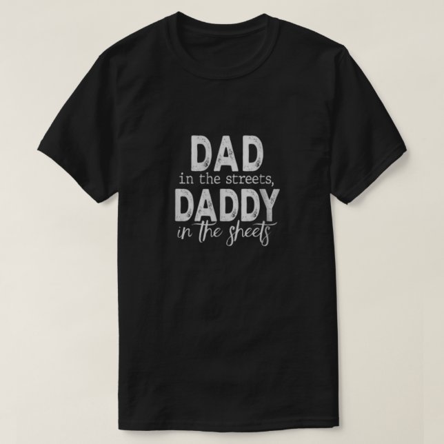 Pappa på gatorna, pappa i sängen t shirt (Design framsida)