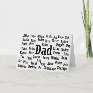 Pappa på många språk kort