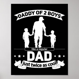 Pappa på två pojkar Fars dag pappa av två soner Poster