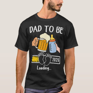 Pappa på väg 2026 Rolig ny baby Pappa Blivande pap T Shirt