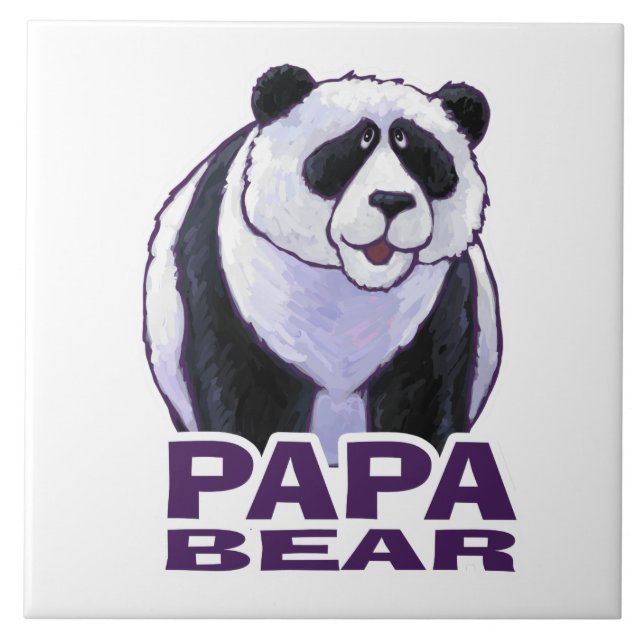 Pappa Panda Bear Kakelplatta (Framsidan)