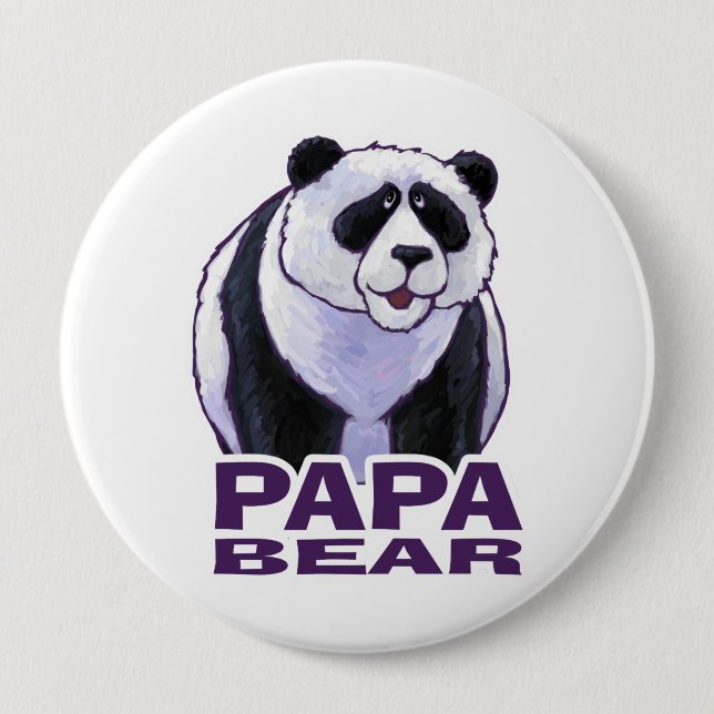 Pappa Panda Bear Knapp (Framsida)