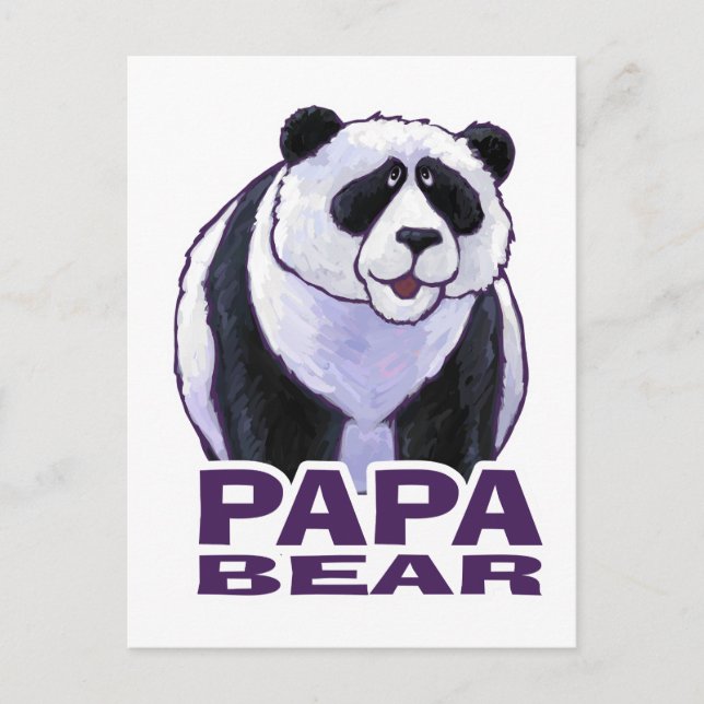 Pappa Panda Bear Vykort (Framsida)