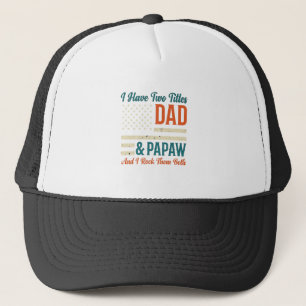 Pappa Papaw Vintage Patriotisk Familj T-Shirt Desi Keps