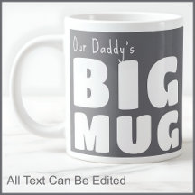 Pappa pappa Anpassningsbar Big Mugg Grått C19 Lust