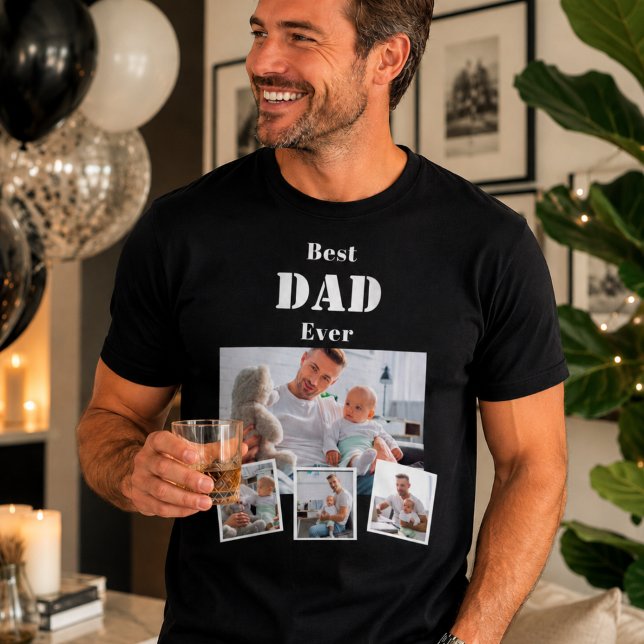 Pappa pappa bästa fotokollage t shirt (Skapare uppladdad)