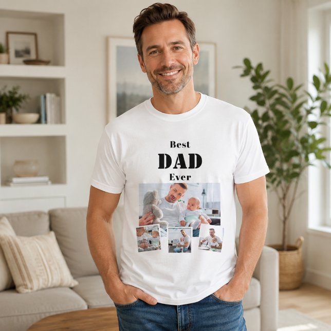 Pappa pappa bästa fotokollage t shirt (Skapare uppladdad)