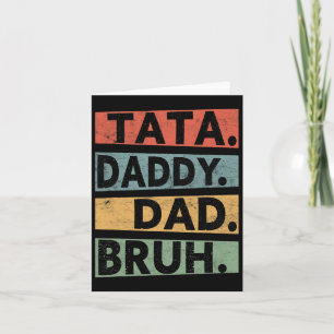 Pappa Pappa Bruh Fars dag Vintage Funny Pappa Kort