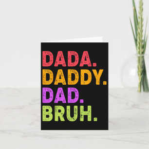 Pappa Pappa Bruh Manar Funny Fars dag Far Vinta Kort
