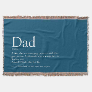 Pappa, Pappa, Fader Definition Modern Rolig Blå Filt