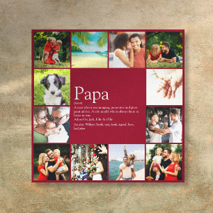 Pappa Pappa Far Definition 12 Photo Roligt Burgund Canvastryck