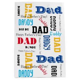 Pappa Pappa Fars dag Gift Bag Colorful Text