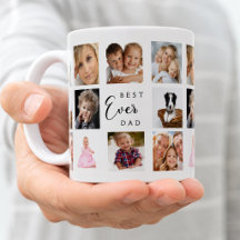 Pappa pappa fotokollage vitt svart