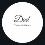 Pappa pappa lägger till namn-text fars dag-gåvor runt klistermärke<br><div class="desc">Design</div>