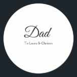 Pappa pappa lägger till namn-text fars dag-gåvor runt klistermärke<br><div class="desc">Design</div>